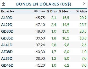 Bonos en Dólares Febrero 2024