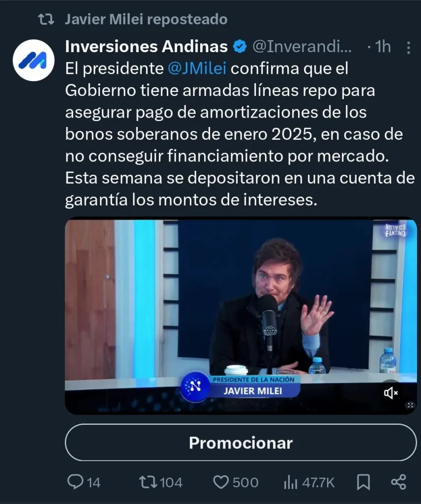 Retuit de Milei