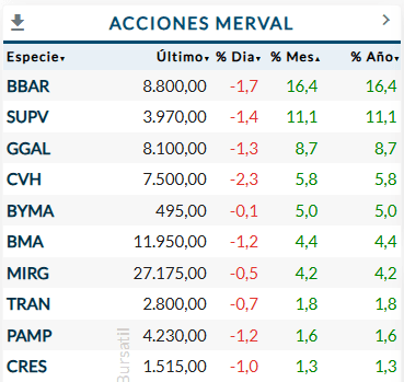 Merval enero 2025